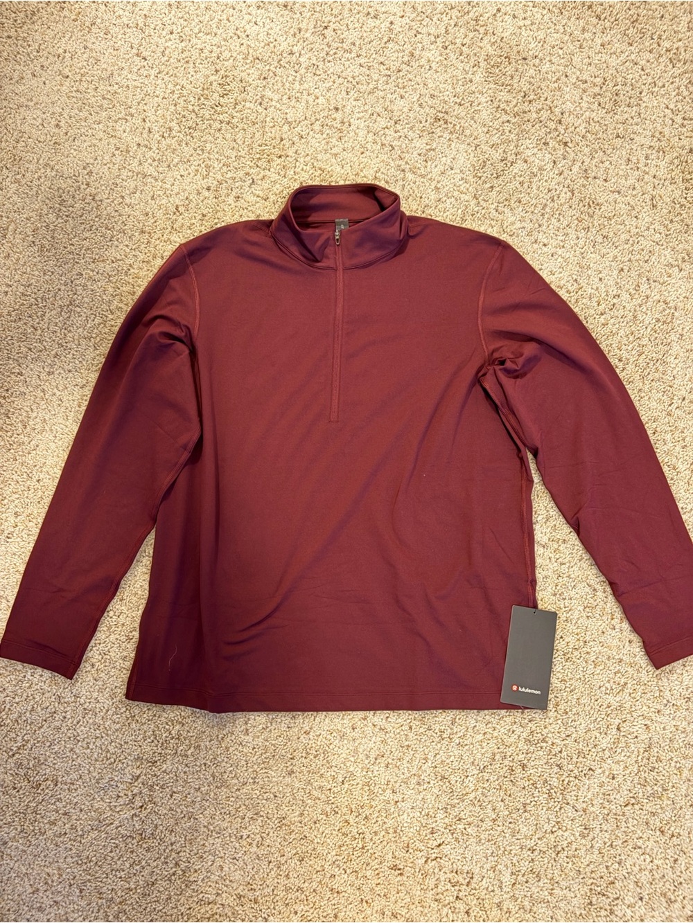 Lululemon Soft Jersey Half Zip - Garnet